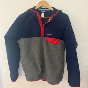 Patagonia Synchilla Fleece Pullover in Navy, Red & Grey